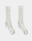 Silken Mohair & Merino Cable Crew Socks