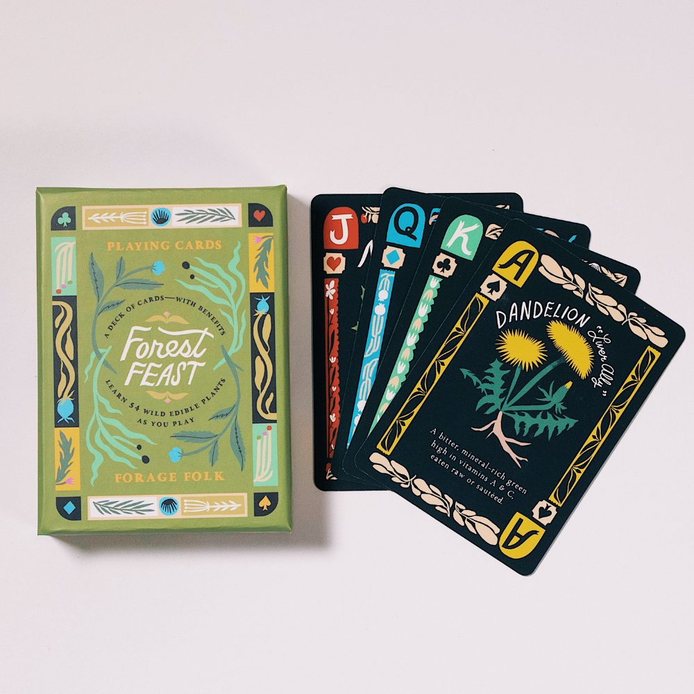 Forest Feast family playing card gift box