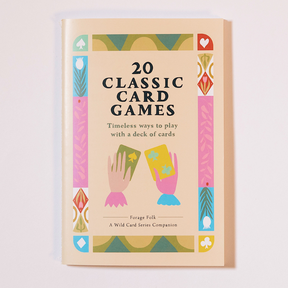 Booklet of 20 Classic Card Games included with Wild Card Series nature playing cards