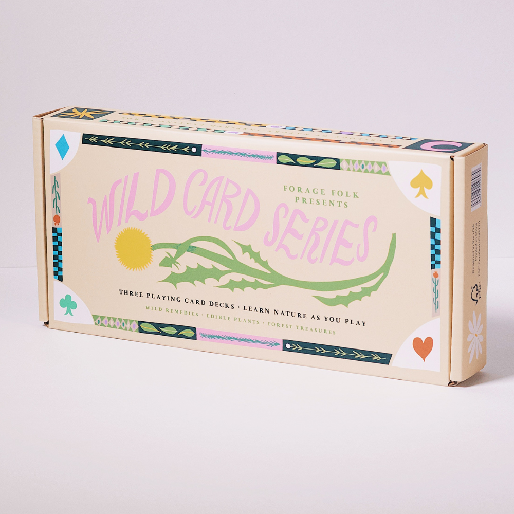 Wild Card Series Trilogy gift set — all three botanical playing card decks for nature lovers, foragers and herbalists