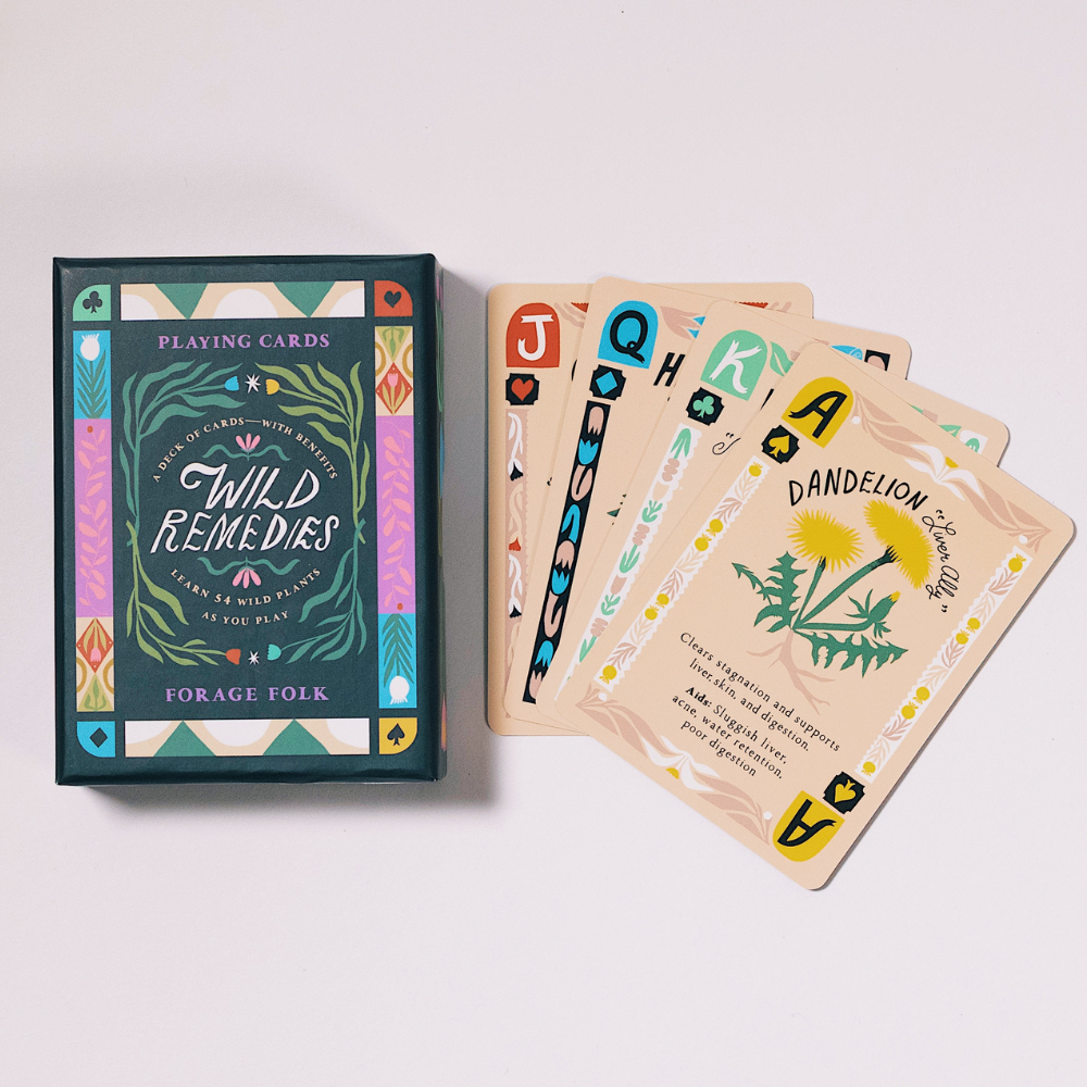 Wild Remedies family card game with botanical design