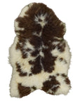 Dutch Texel Large Sheepskin Rug in Brown and White